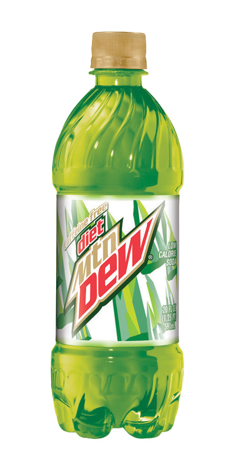 Diet Mountain Dew caffeine free Caffeine free zero calorie citrus cola