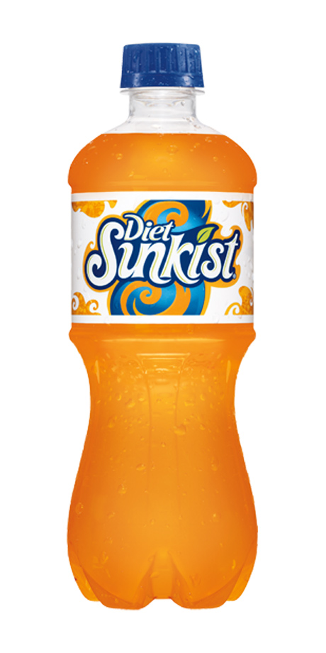 Diet Sunkist Orange Soda Diet orange flavored soft drink
