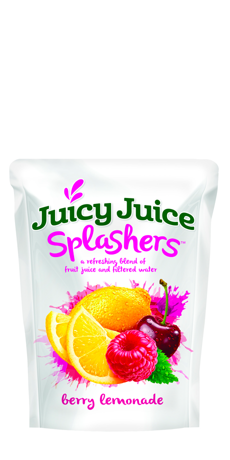 Juicy Juice Splashers Blend of fruit juice and filtered water pouches