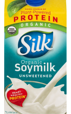 Silk Organic Unsweetened Soymilk Unsweetened non-GMO organic soy milk